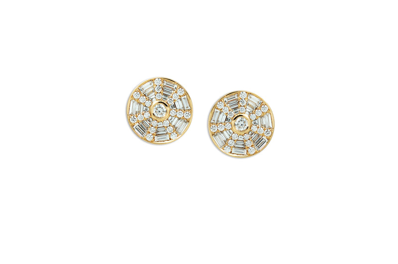 Twist Kaleidoscope Diamond Stud Earrings