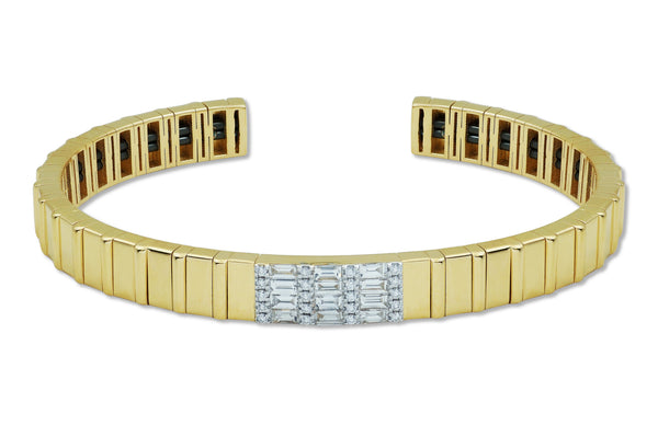 Twist Cigar Band Minimalist Diamond bangle