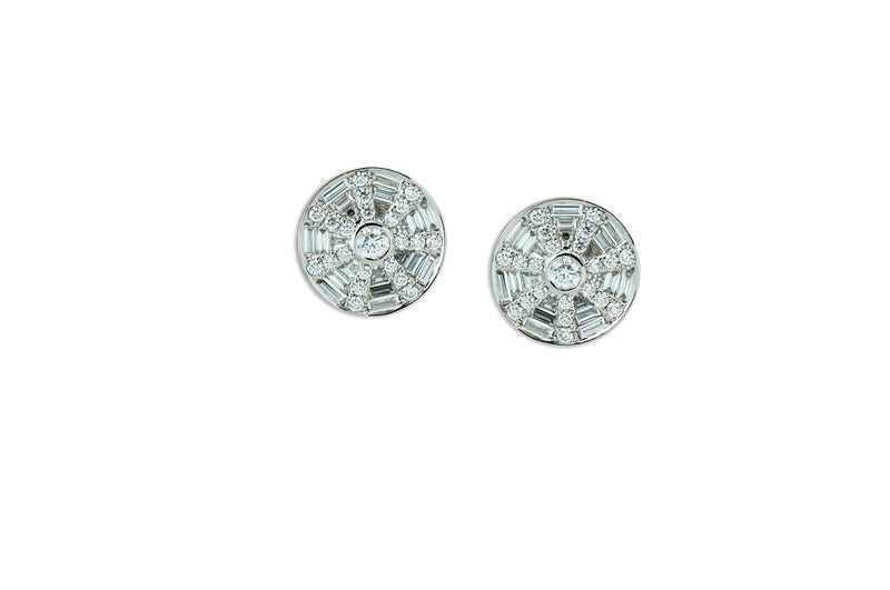 Twist Kaleidoscope Diamond Stud Earrings