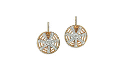 Twist Kaleidoscope Single Diamond Drop Huggie earrings