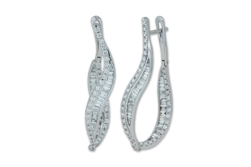 Talay Wave Twist Hoop  Earrings (medium)