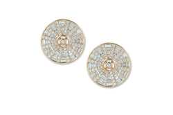 Twist Kaleidoscope Diamond Stud Earrings (Medium)