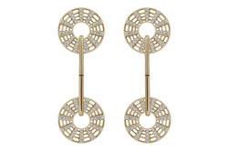 The Twist Kaleidoscope Double Disc- Bar Diamond Earrings