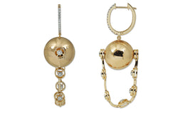 Mingle Le Petite Sphere Diamond Hanging Earrings