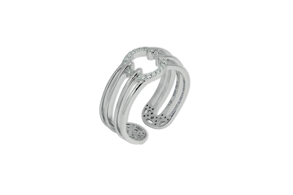 Twist Kaleidoscope duo-sided Diamond Ring -Petite