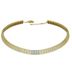 Twist Cigar Band Minimalist Diamond Necklace