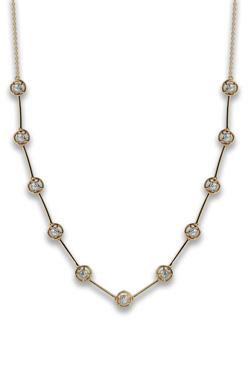 Twist Kaleidoscope Petite 11 Diamond Necklace